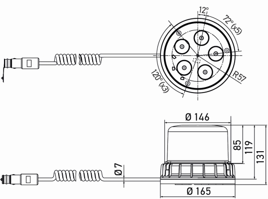 Hella Zwaailicht 2XD 012 984-101