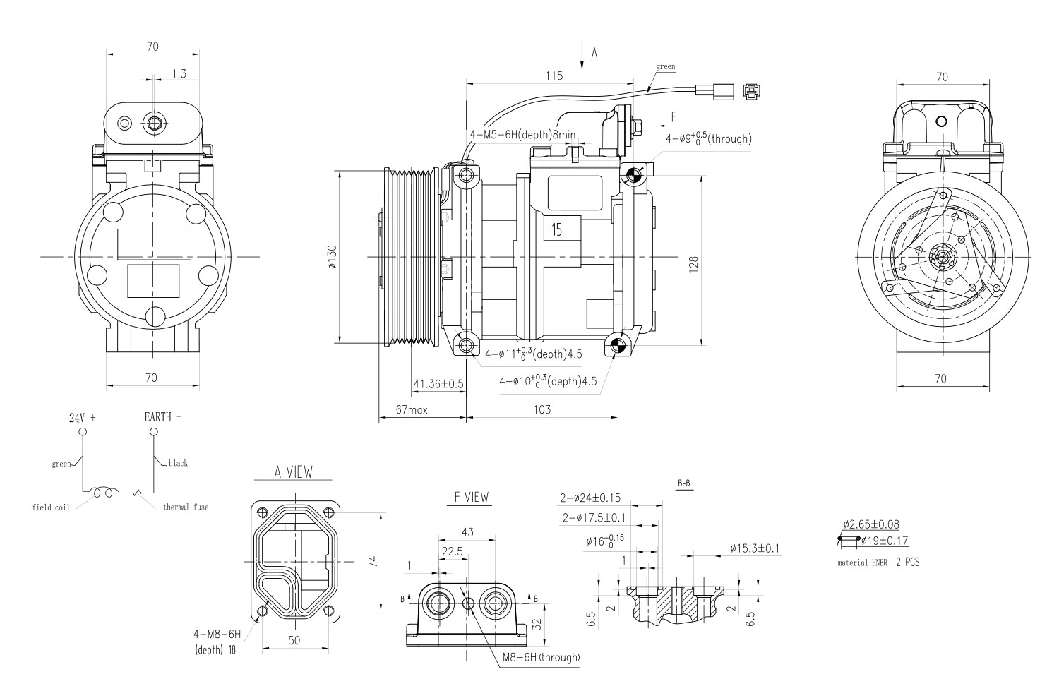 Hella Compressor, airconditioning 8FK 366 200-021