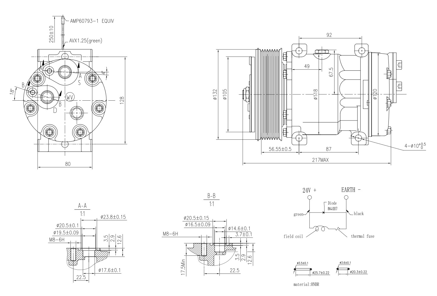 Hella Compressor, airconditioning 8FK 366 200-041
