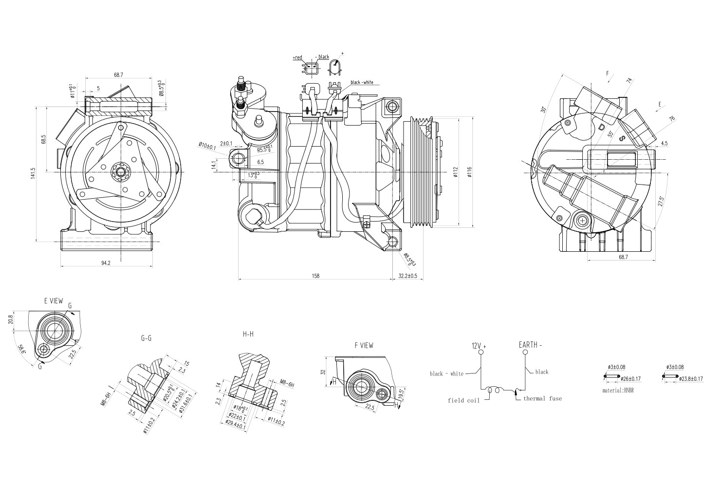 Hella Compressor, airconditioning 8FK 366 200-301