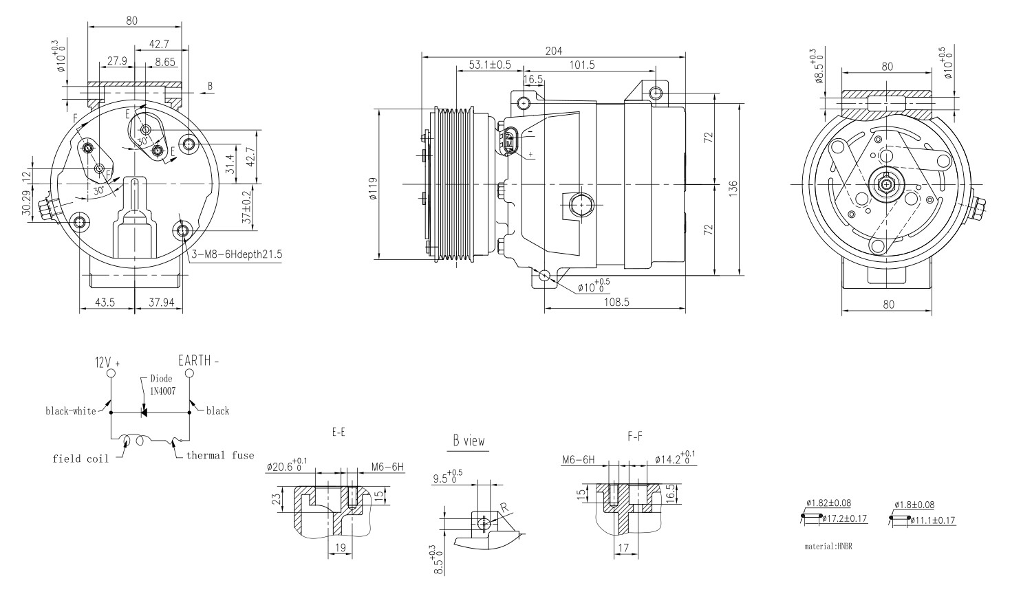 Hella Compressor, airconditioning 8FK 366 200-401