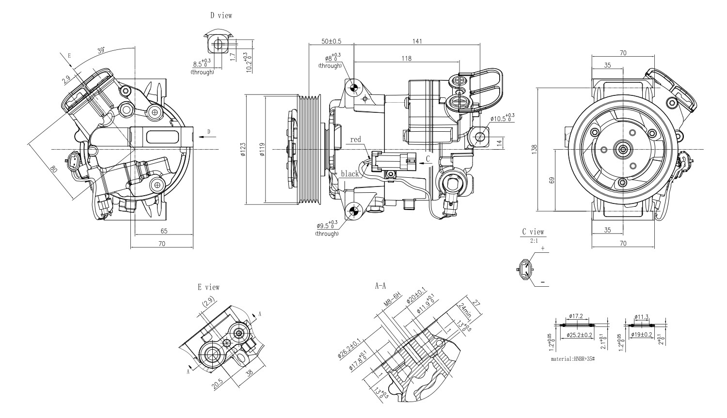 Hella Compressor, airconditioning 8FK 366 200-431