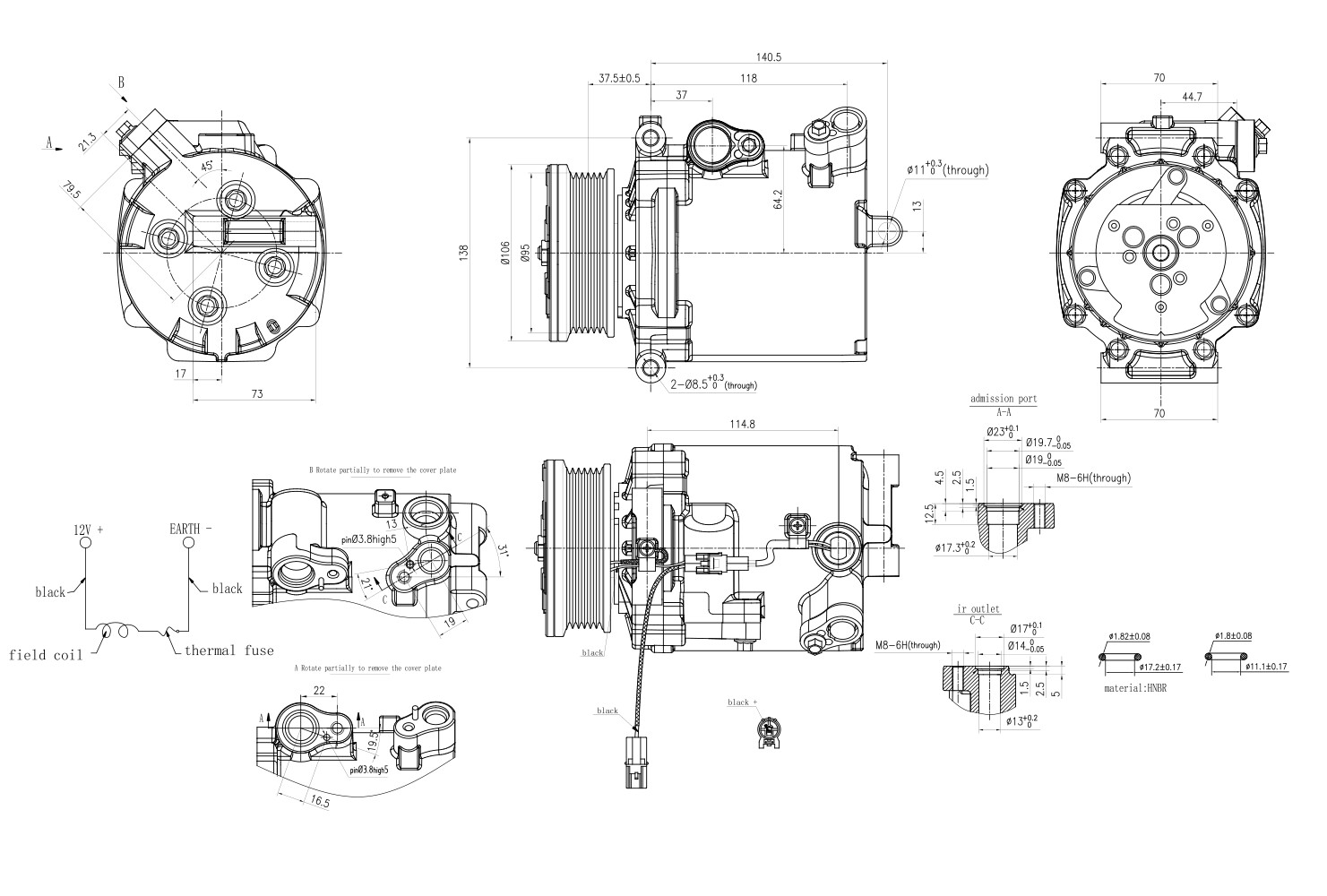 Hella Compressor, airconditioning 8FK 366 200-451