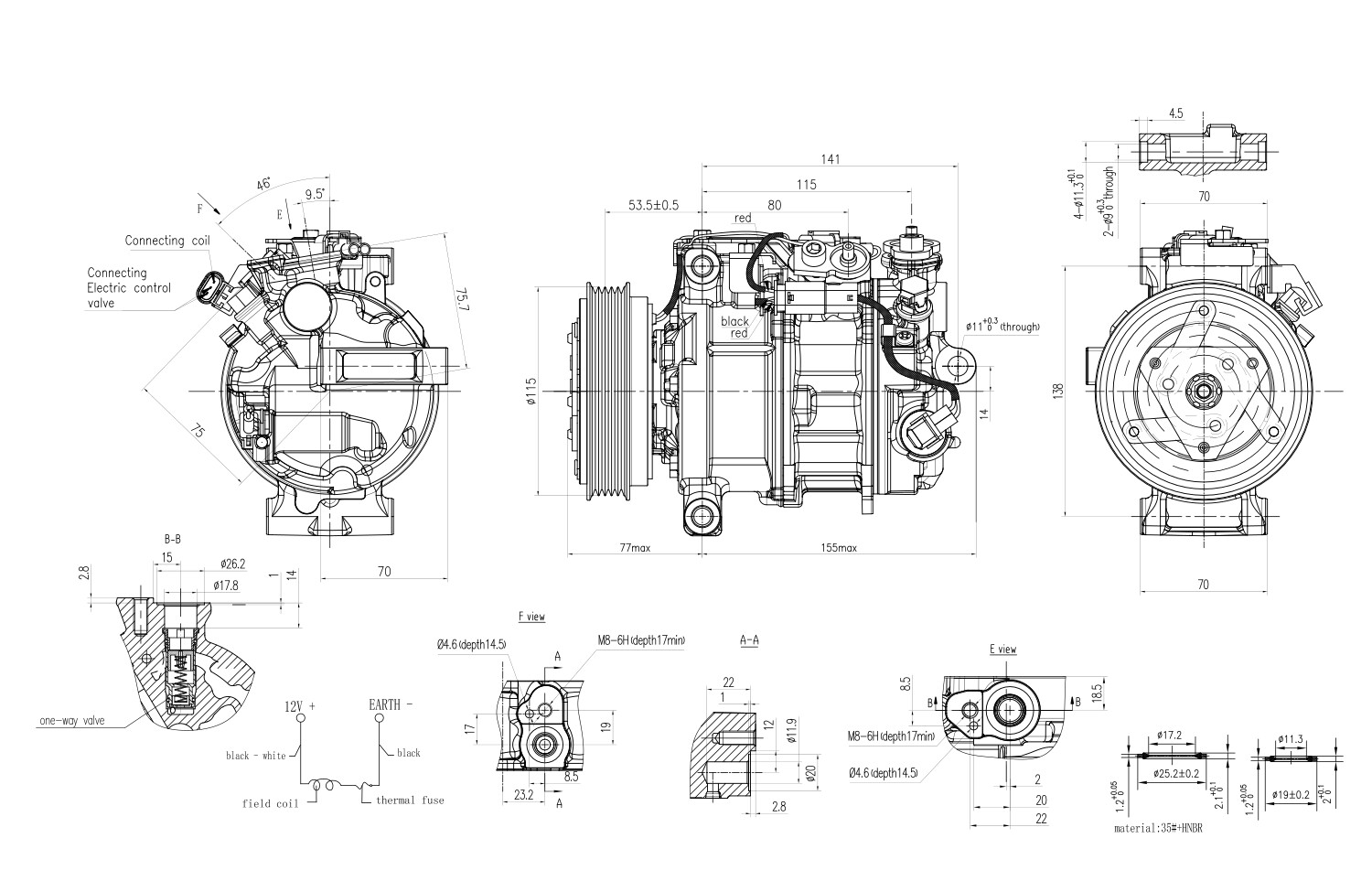 Hella Compressor, airconditioning 8FK 366 200-461