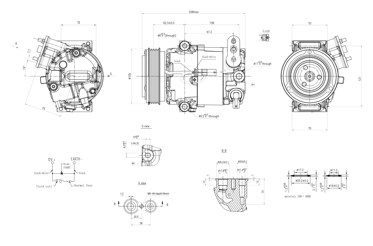 Hella Compressor, airconditioning 8FK 366 200-521