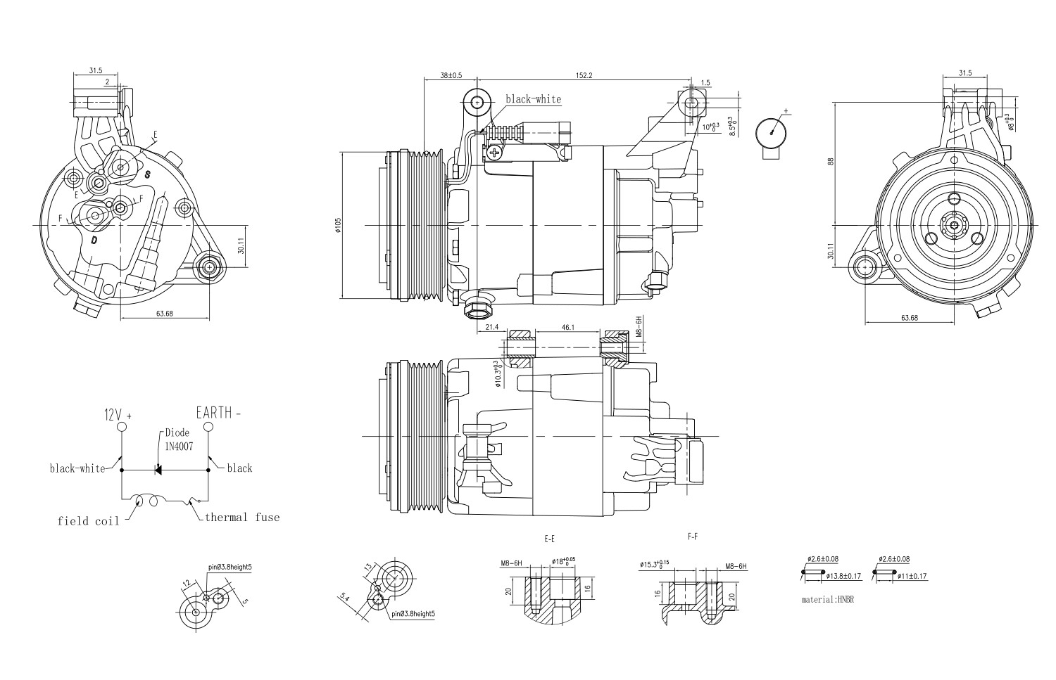 Hella Compressor, airconditioning 8FK 366 200-581