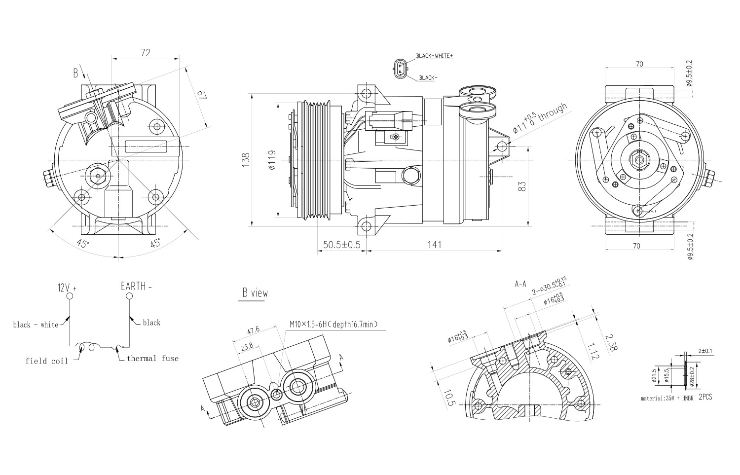 Hella Compressor, airconditioning 8FK 366 200-591