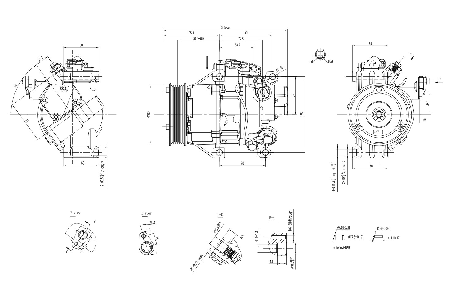 Hella Compressor, airconditioning 8FK 366 200-711