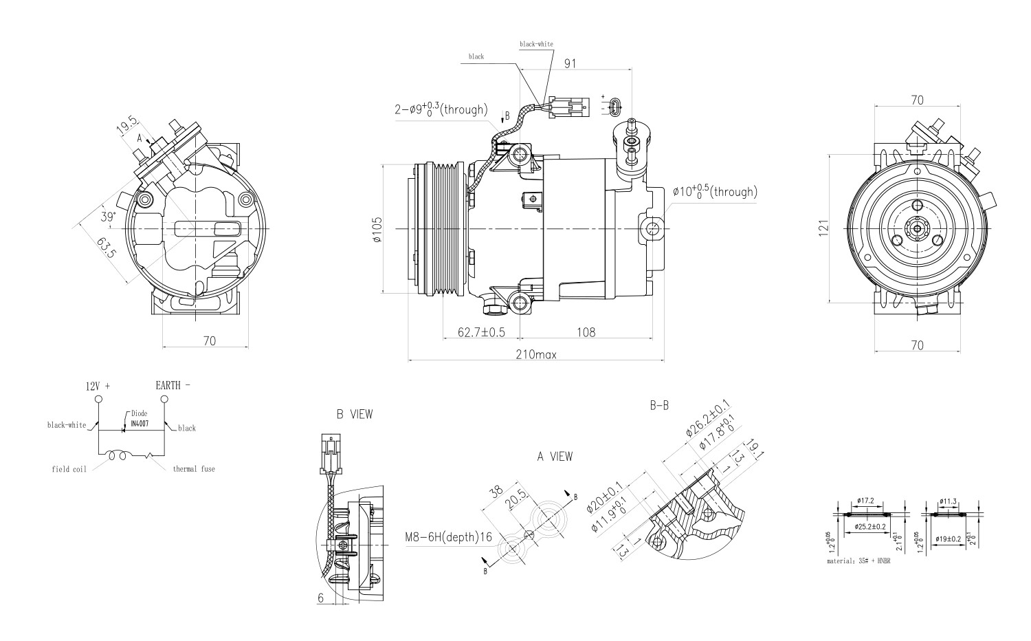 Hella Compressor, airconditioning 8FK 366 200-721
