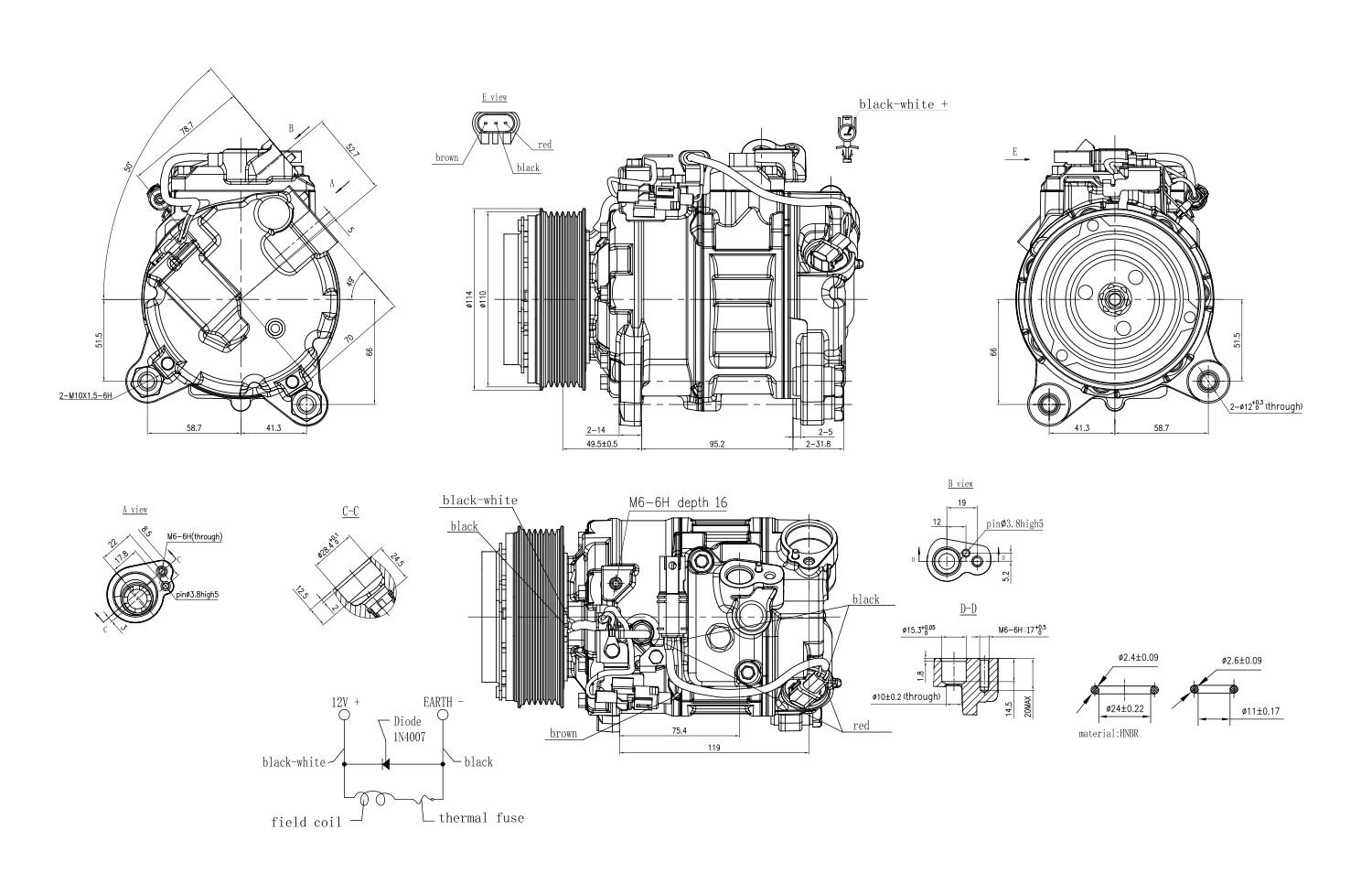 Hella Compressor, airconditioning 8FK 366 200-741