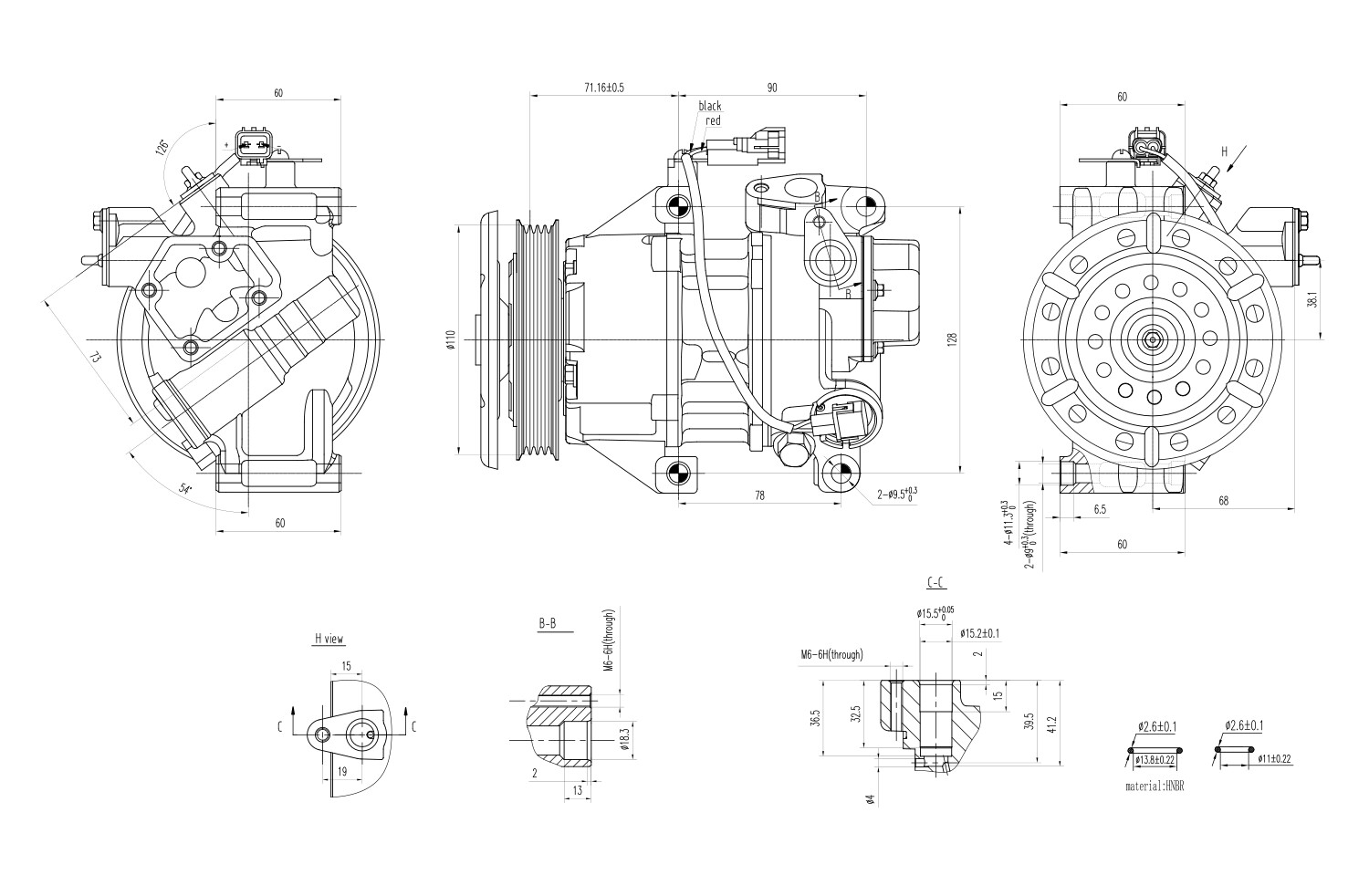 Hella Compressor, airconditioning 8FK 366 200-751