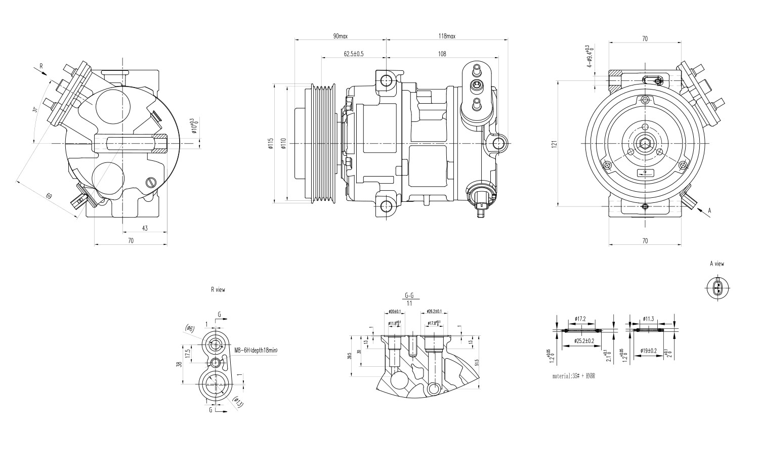 Hella Compressor, airconditioning 8FK 366 200-791
