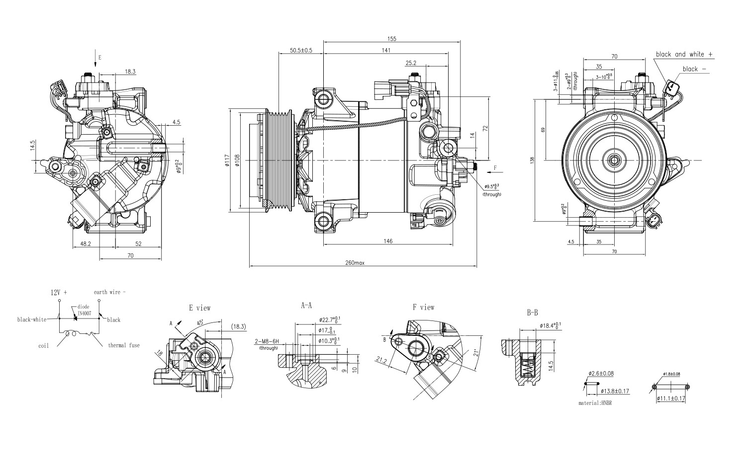 Hella Compressor, airconditioning 8FK 366 200-841