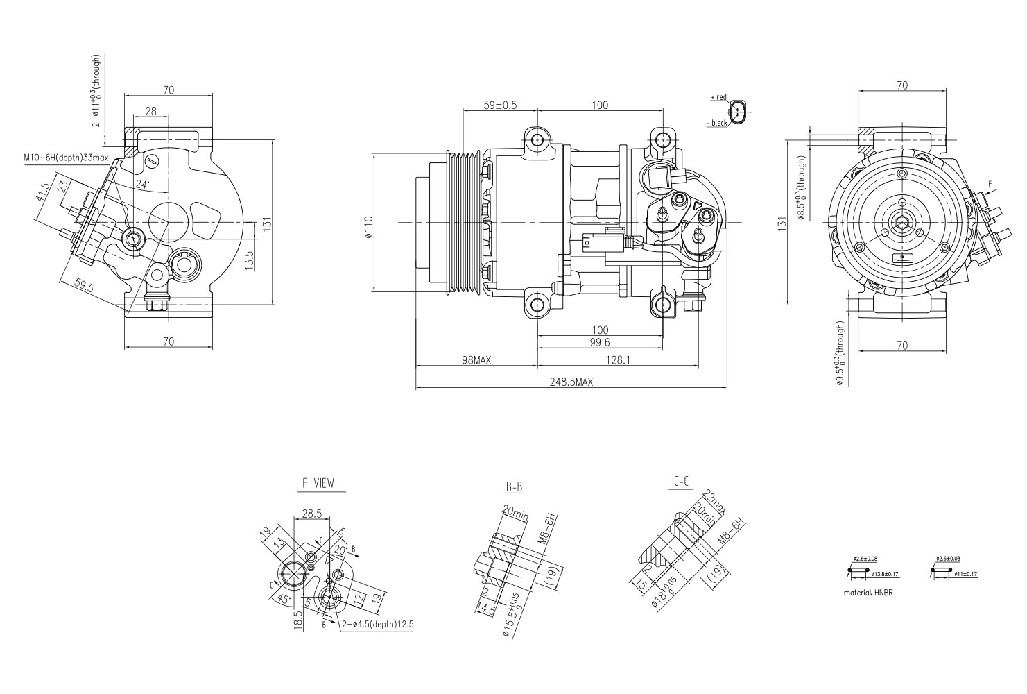 Hella Compressor, airconditioning 8FK 366 200-851