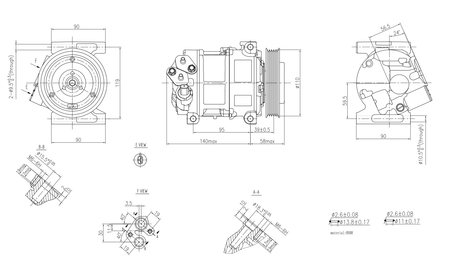 Hella Compressor, airconditioning 8FK 366 200-941