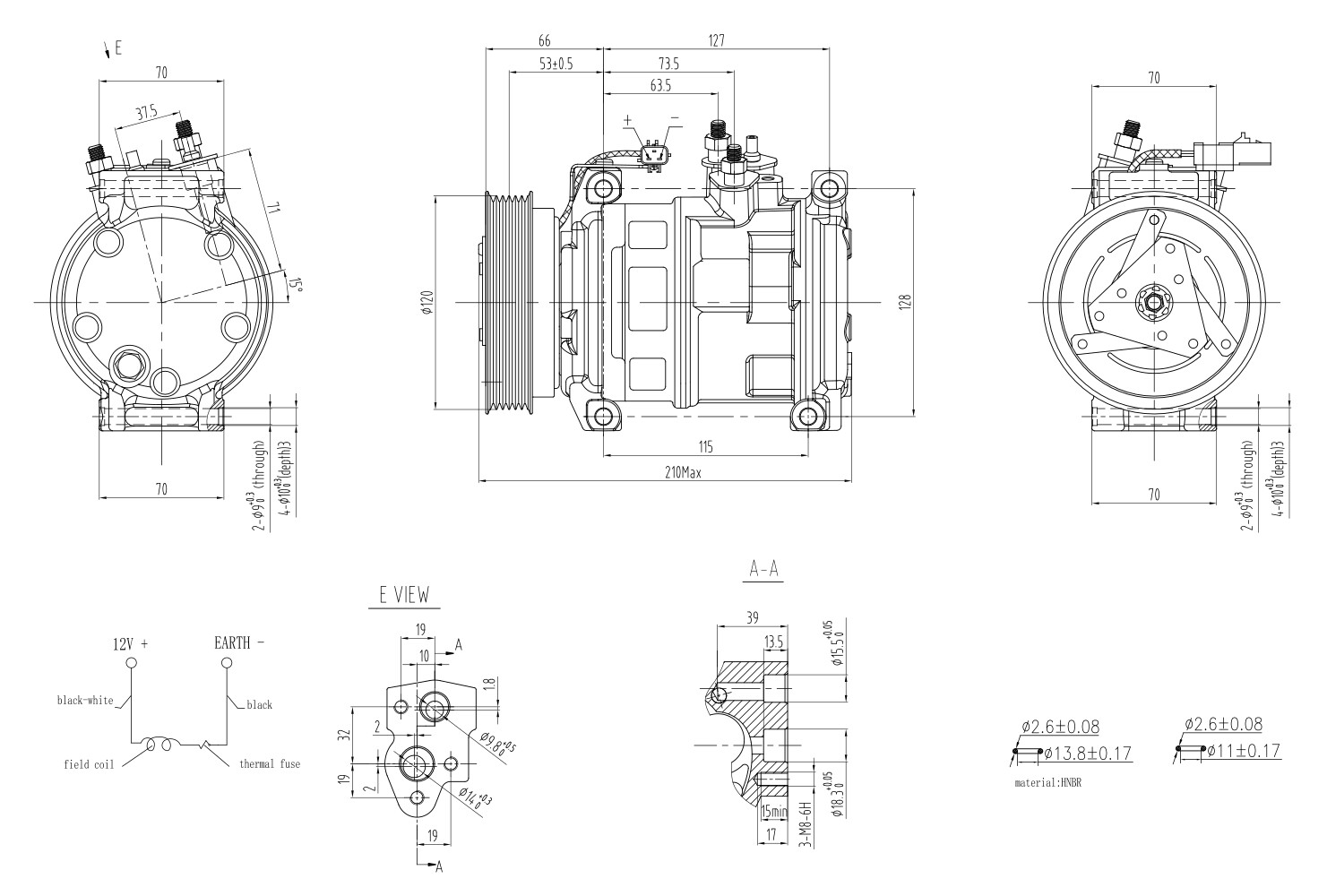Hella Compressor, airconditioning 8FK 366 200-951
