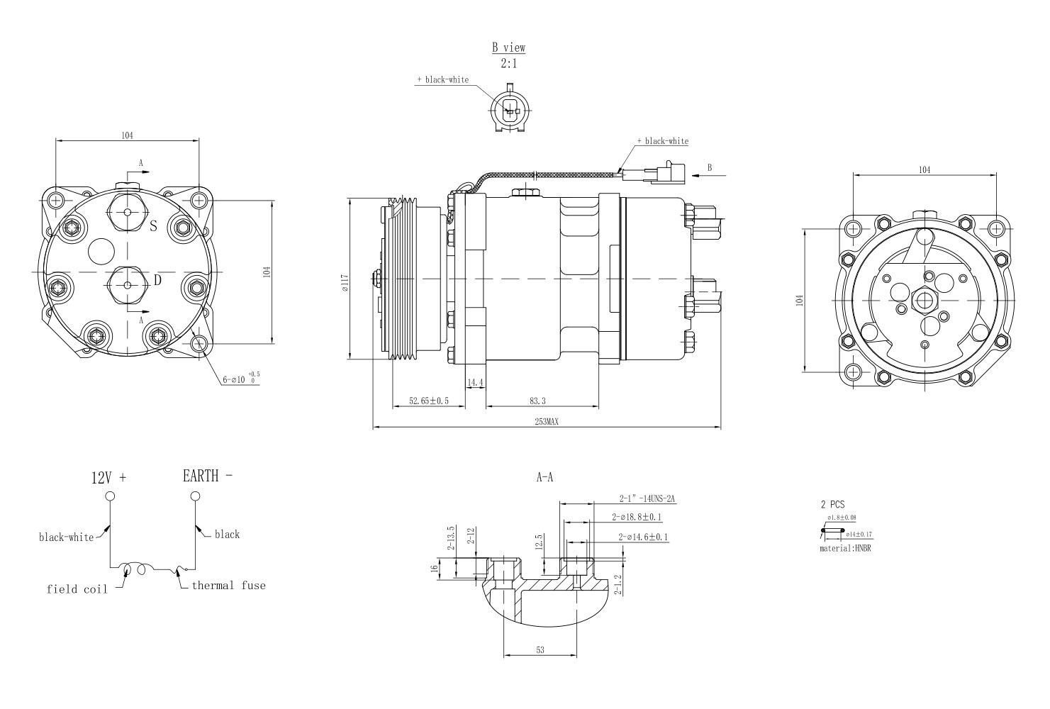 Hella Compressor, airconditioning 8FK 366 200-991