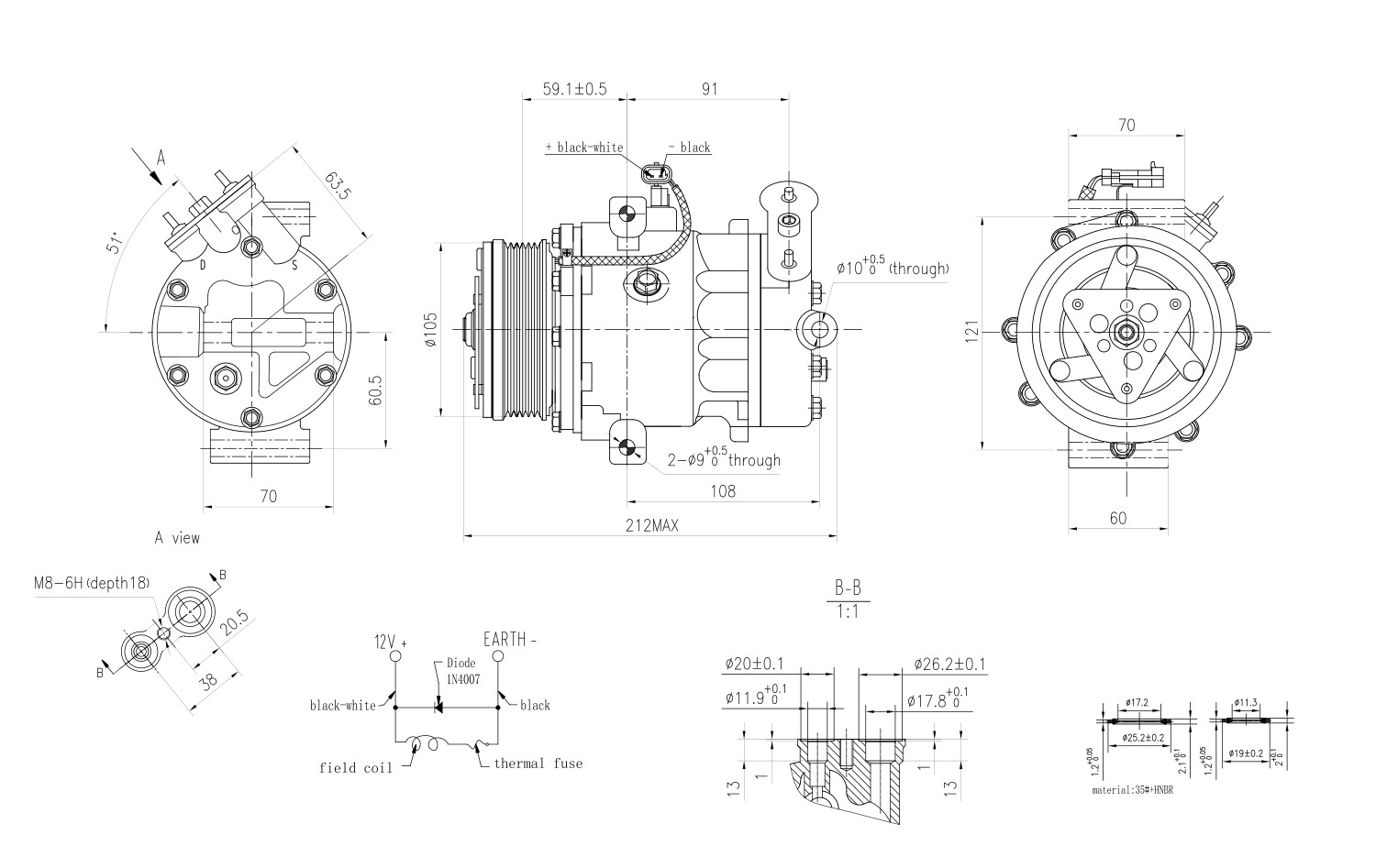 Hella Compressor, airconditioning 8FK 366 201-011