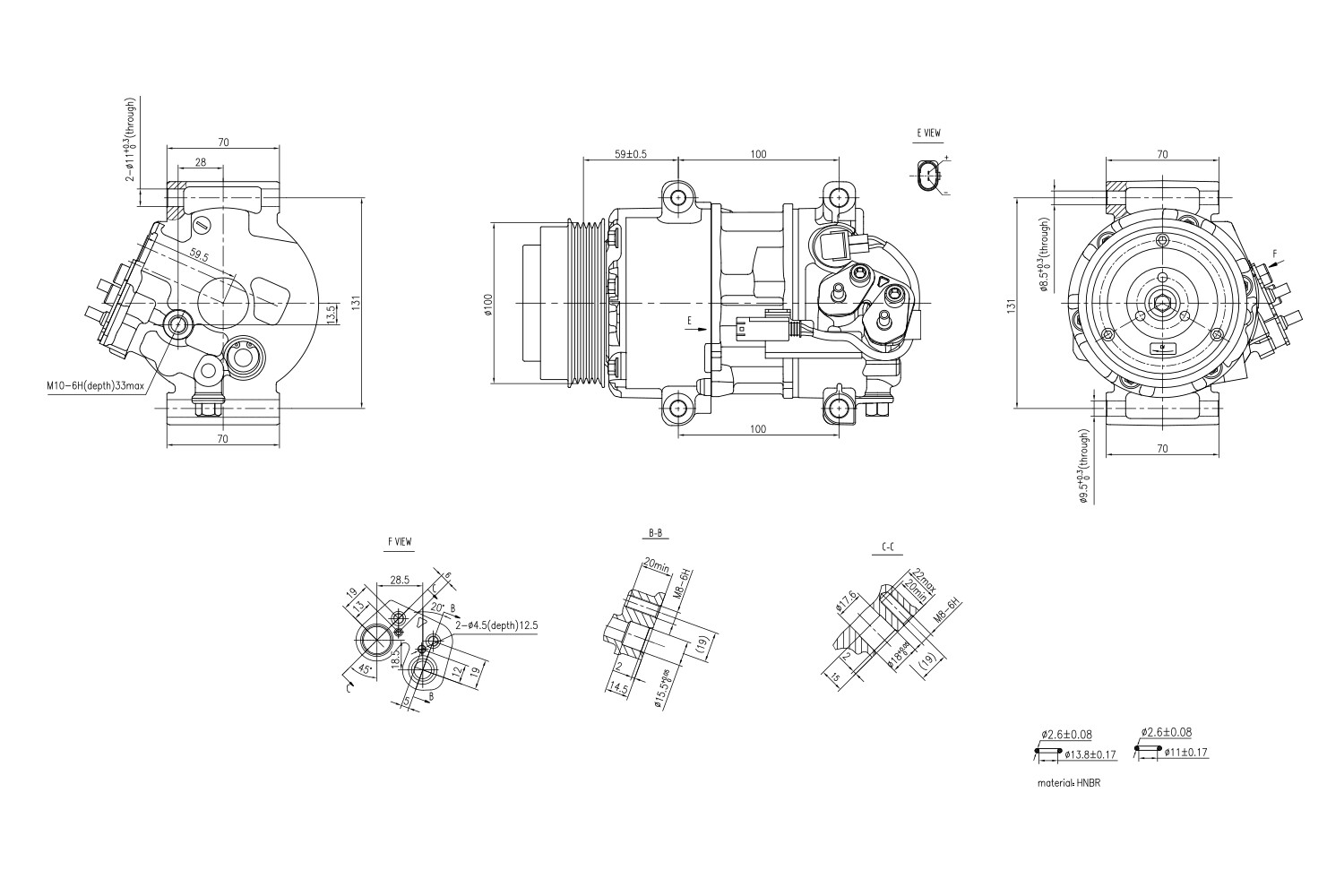 Hella Compressor, airconditioning 8FK 366 201-031