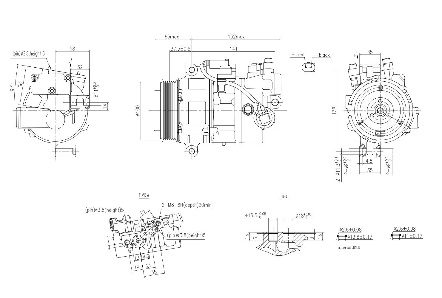 Hella Compressor, airconditioning 8FK 366 201-111