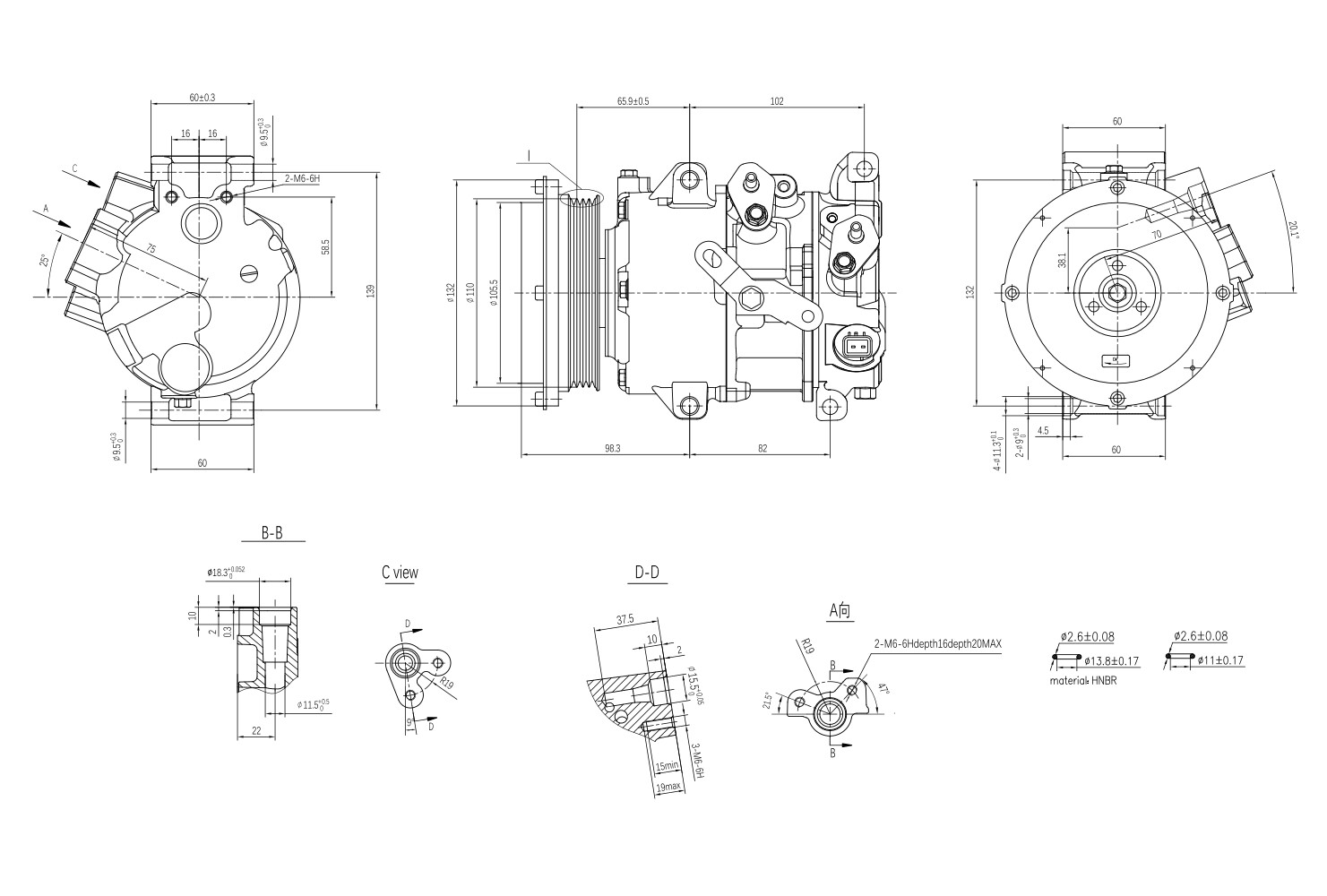 Hella Compressor, airconditioning 8FK 366 201-171