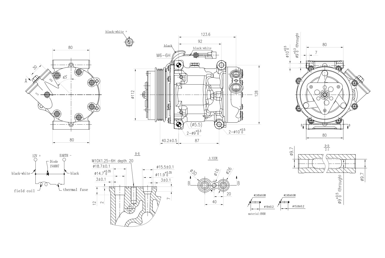 Hella Compressor, airconditioning 8FK 366 201-801