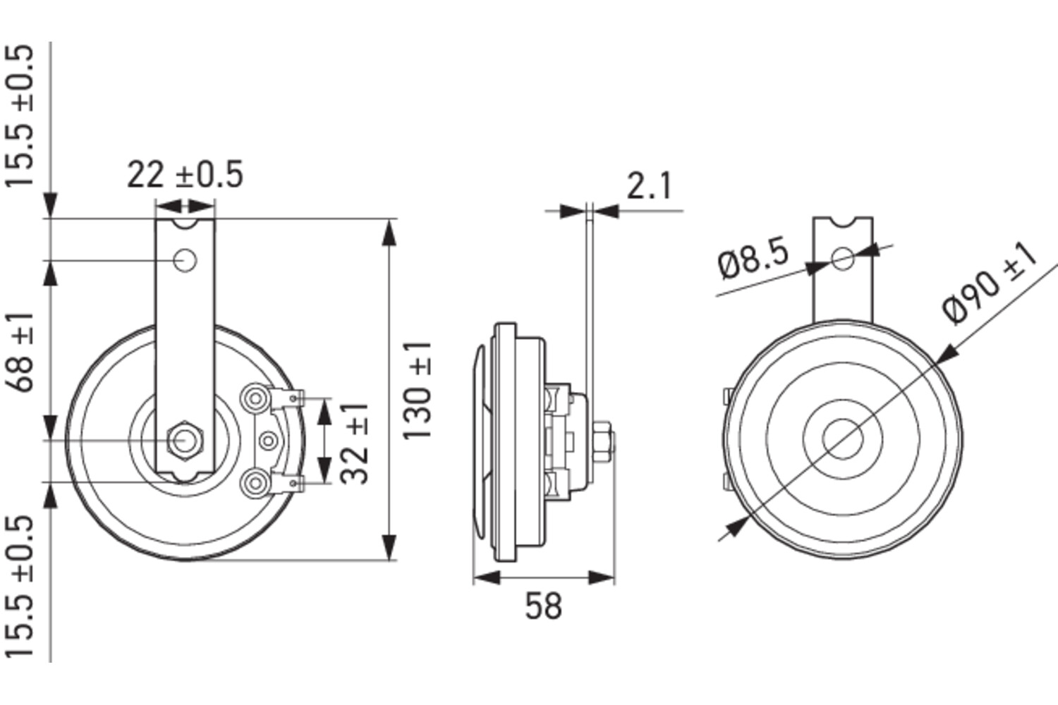 Hella Claxon 3AL 922 000-951
