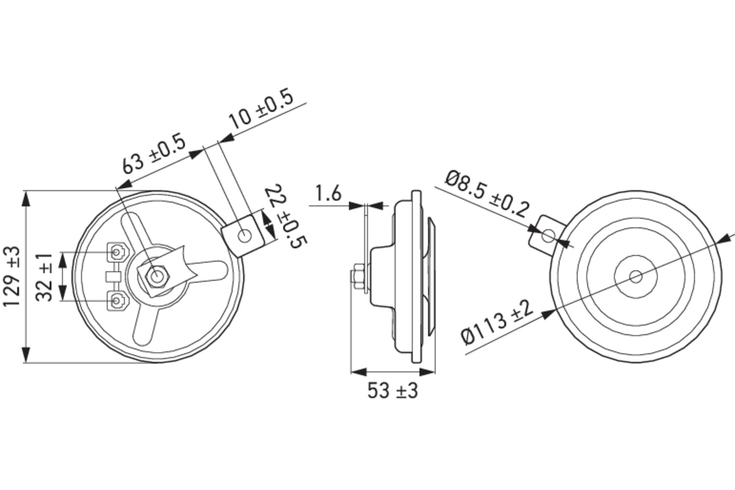 Hella Claxon 3BA 002 768-082