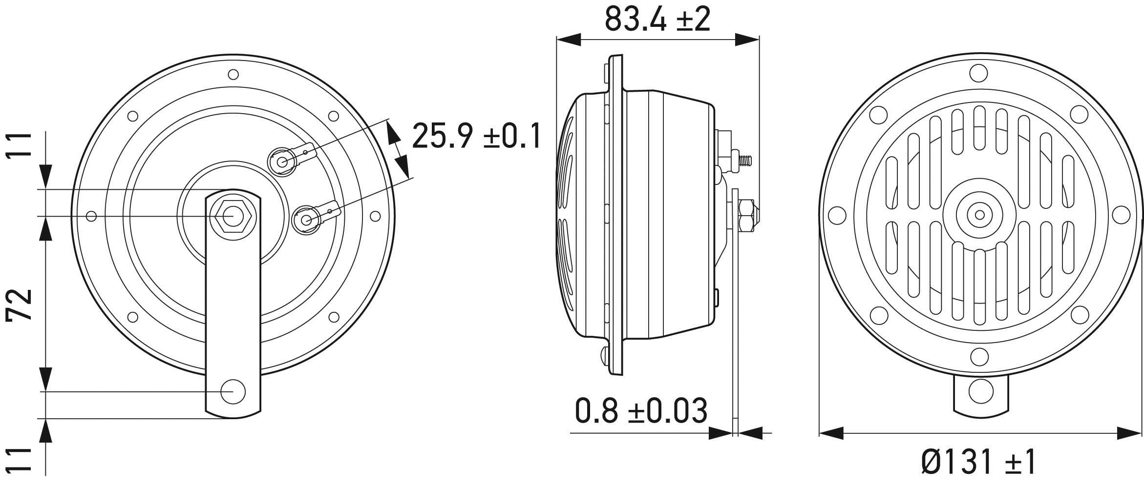 Hella Claxon 3CB 004 811-071