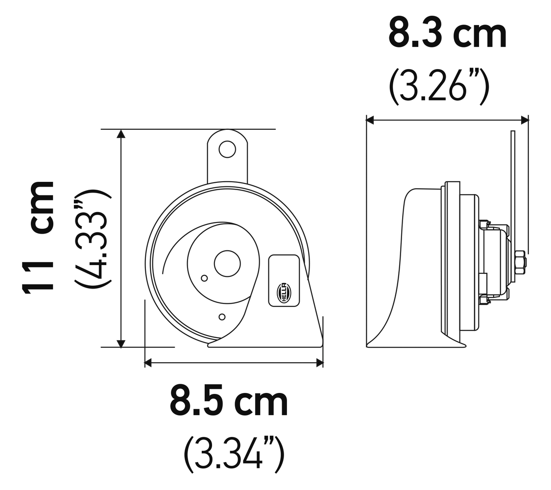 Hella Meertonige luchthoorn 3FH 007 424-801