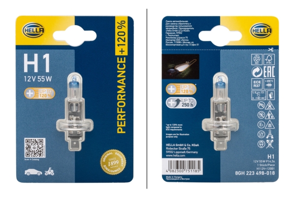 Gloeilamp, koplamp Hella 8GH 223 498-018