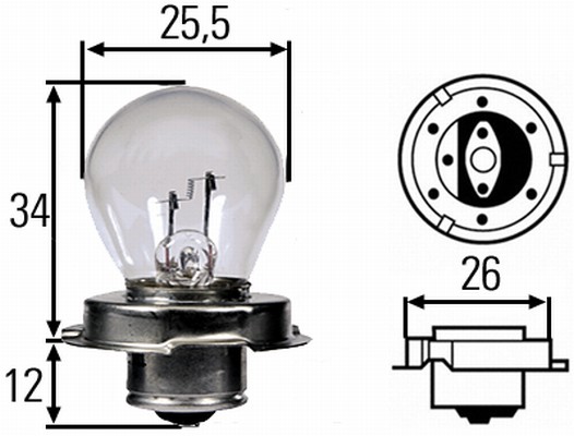 Gloeilamp, koplamp Hella 8GA 008 899-061
