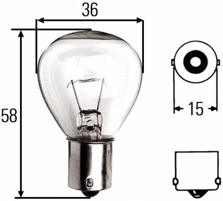Gloeilamp, zwaailicht Hella 8GA 002 074-241