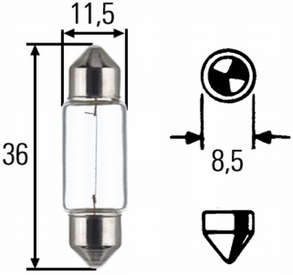 Hella Gloeilamp, motorruimteverlichting 8GM 002 092-123