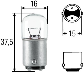 Hella Gloeilamp, kentekenplaatverlichting 8GA 002 071-371