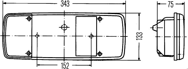 Hella Achterlicht glas 9EL 122 689-021