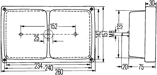 Hella Achterlicht 2SD 004 431-011