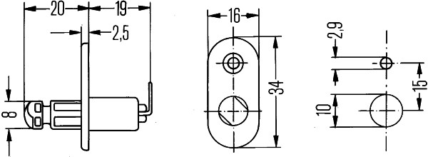 Hella Deurcontact schakelaar 6ZF 004 365-041