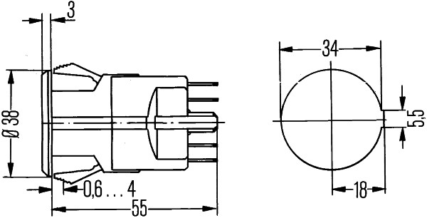 Hella Alarmlicht schakelaar 6HF 002 372-041