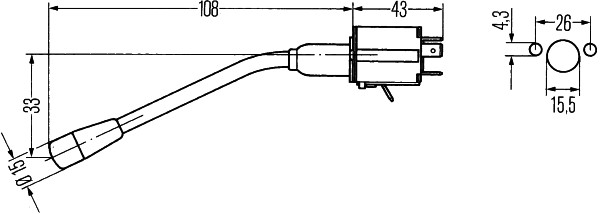 Hella Knipperlichtschakelaar 6BA 001 539-001