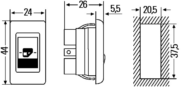 Hella Raambedieningsschakelaar 6GH 857 414-001