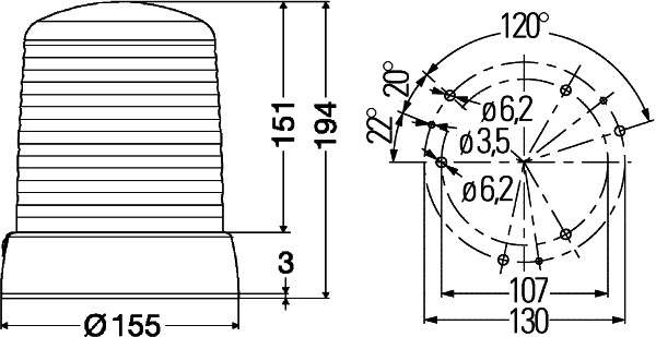 Hella Zwaailicht 2RL 008 064-001