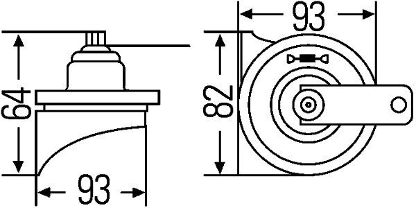 Hella Meertonige luchthoorn 3FH 007 728-861