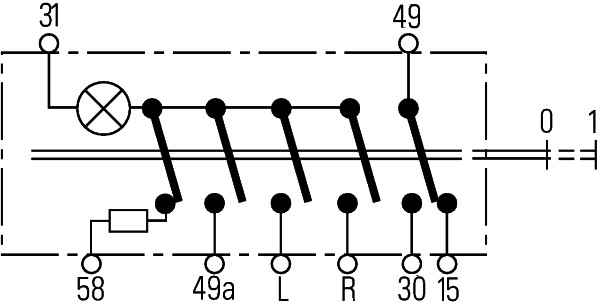 Hella Alarmlicht schakelaar 6HH 004 175-021