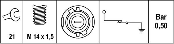 Hella Oliedrukschakelaar 6ZL 003 259-741