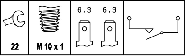 Hella Remlichtschakelaar 6DL 003 262-001