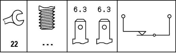 Hella Remlichtschakelaar 6DF 003 263-071