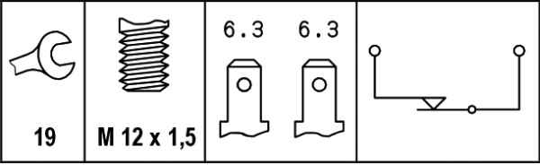 Hella Remlichtschakelaar 6DF 007 361-001