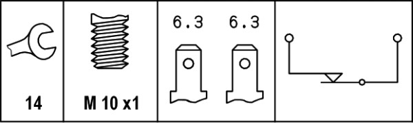 Hella Remlichtschakelaar 6DF 007 362-001