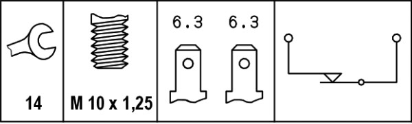 Hella Remlichtschakelaar 6DF 007 364-001